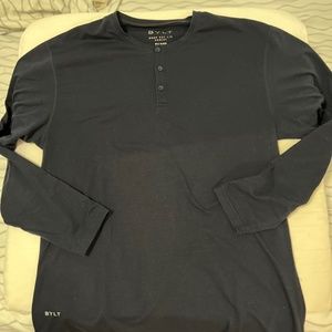 BYLT Navy Blue L/S Henley - BYLT Blend